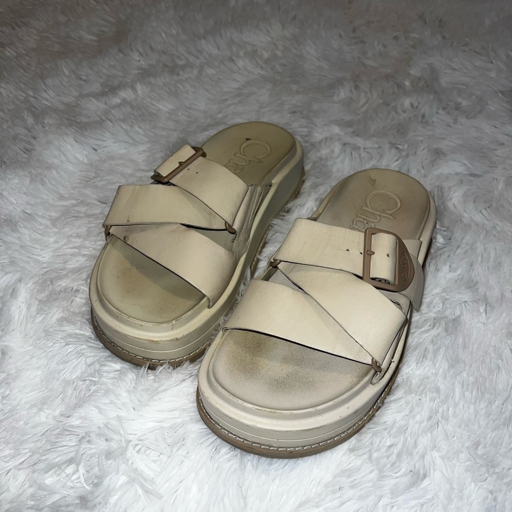 Chaco Townes Midform Platform Sandals in a Cashew size 6 Adjustable Shoes